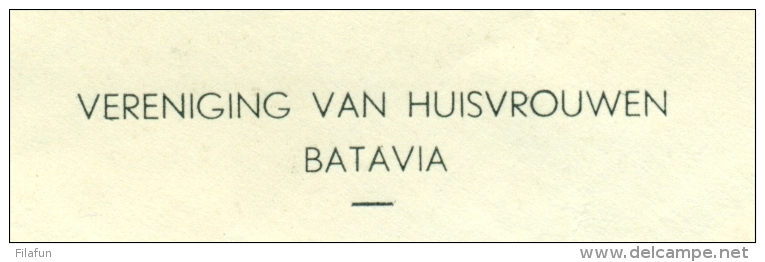 Nederlands Indië  - 3 Cent Inheemse Dansers Als Enkelfrankering Op Lokale Brief Vereniging Van Huisvrouwen - Netherlands Indies