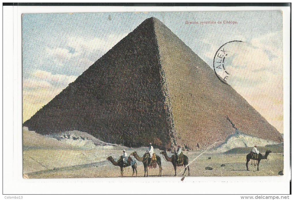 EGYPTE GRANDE PYRAMIDE DE CHEOPS 1909 - Piramidi