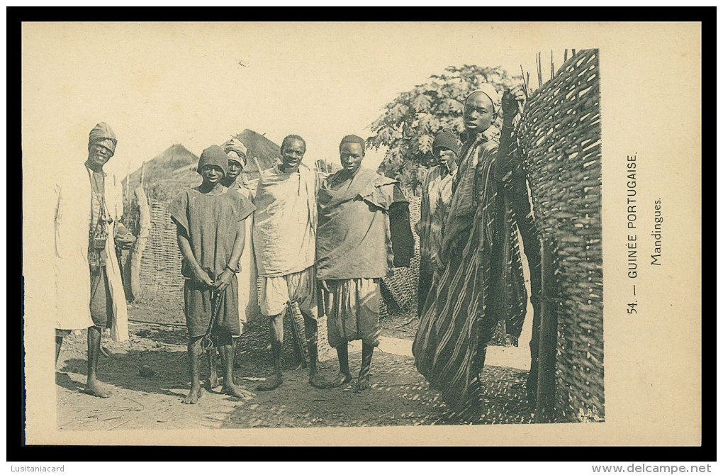 GUINÉ -BISSAU - COSTUMES - Mandingues ( Ed. D. A. Longuet Nº 54) Carte Postale - Guinea-Bissau