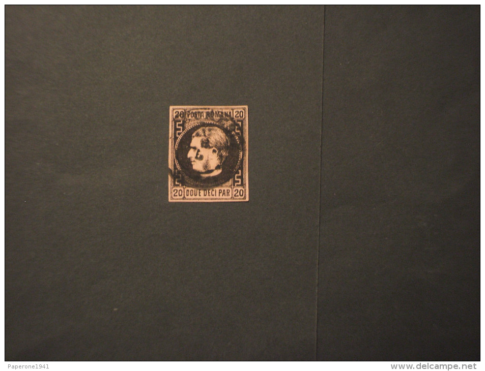 ROMANIA - 1866/7 CHARLES  20 P.(carta Spessa) - TIMBRATO/USED - 1858-1880 Moldavie & Principauté