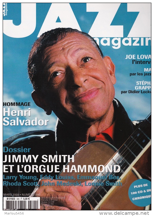 JAZZ  Magazine. Henri Salvador. Jimmy Smith. Larry Young. Eddy Louise. Emmanuel Bex. Rhoda Scott. John Medeski. L. Smith - Music