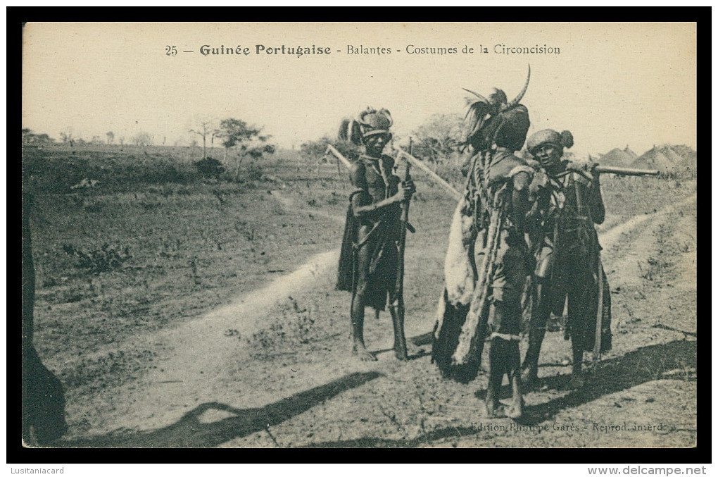 GUINÉ-BISSAU - COSTUMES - Balantes - Costumes De La Circonsision (Ed. Catala Nº 25) Carte Postale - Guinea Bissau