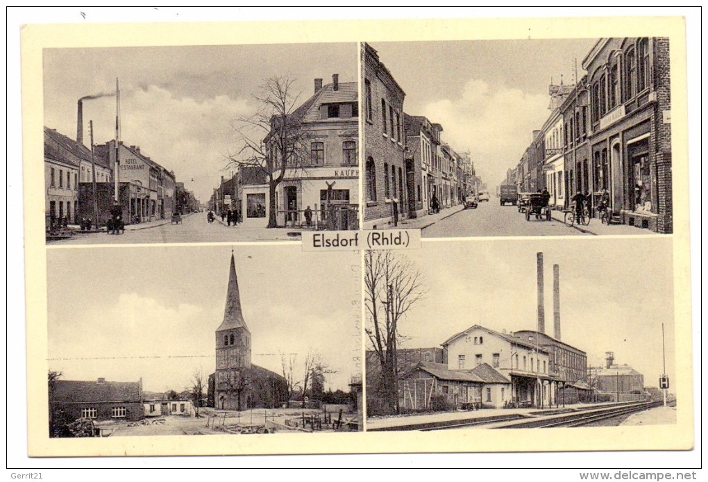 5013 ELSDORF, Mehrbild, Bahnhof, Strassenansichten - Bergheim