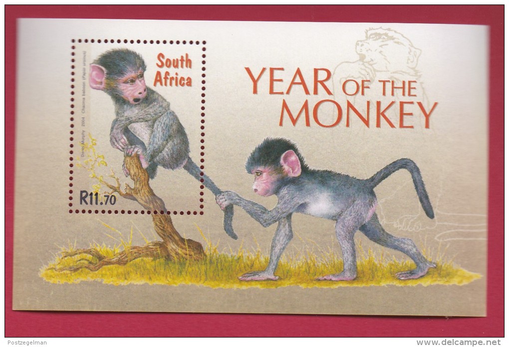 RSA, 2004, MNH Block (miniature Sheet) , Year Of The Monkey,  Sa 1604, #9016 - Unused Stamps