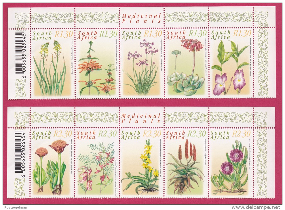 SOUTH AFRICA, 2000, MNH Sheet , Medicinal Plants,  Sa 1262-1271, #9080 - Neufs