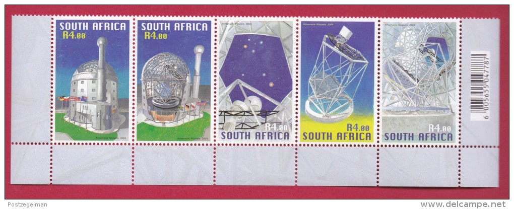 RSA, 2004, Mint Hinged Strip , Large Telescope,  Sa 1692-1621, #9068 - Unused Stamps