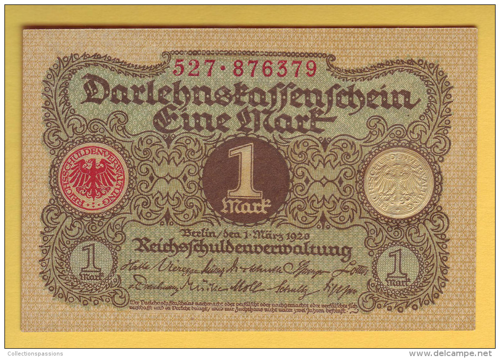 ALLEMAGNE - Billet De 1 Mark. 1920. Pick: 58. NEUF - 1 Mark