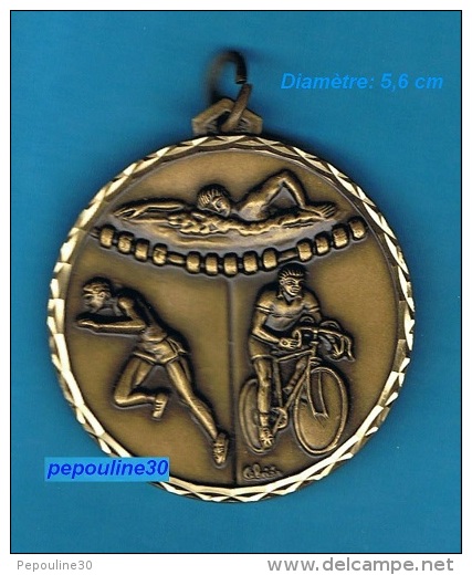 ** MÉDAILLE ** TRIATHLON ** Ø 5,6 Cm ** - Autres & Non Classés