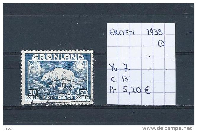 Groenland 1938 - Yv. 7 Gest./obl./used - Usados