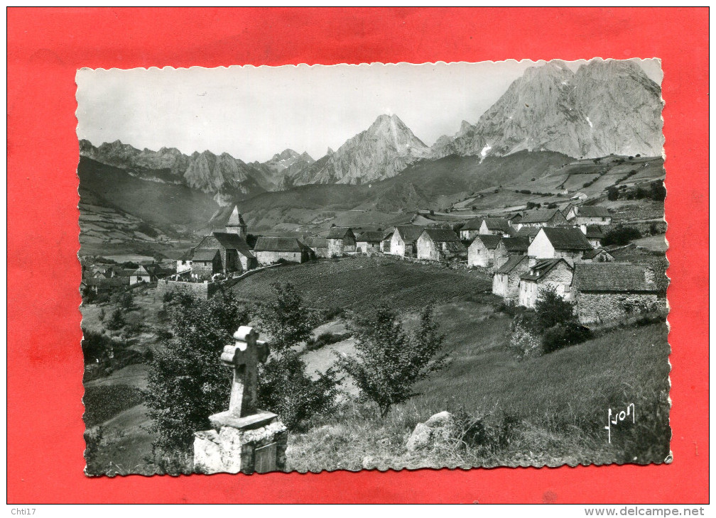 LESCUN / OLORON SAINTE MARIE   1950   VUE GENERALE    CIRC OUI EDIT - Autres & Non Classés