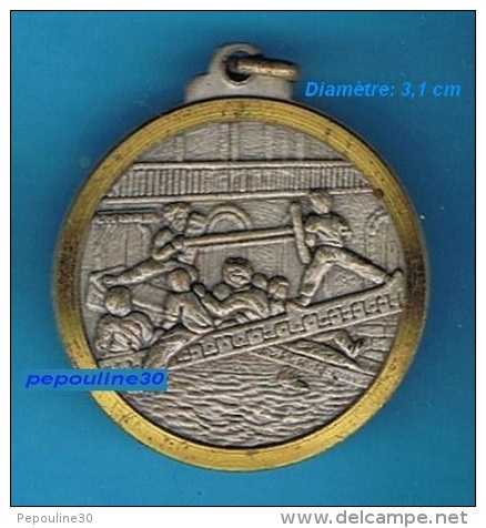 ** MÉDAILLE ** JOUTES NAUTIQUES ** ARGENTÉ ** Ø 3,1 Cm ** - Remo