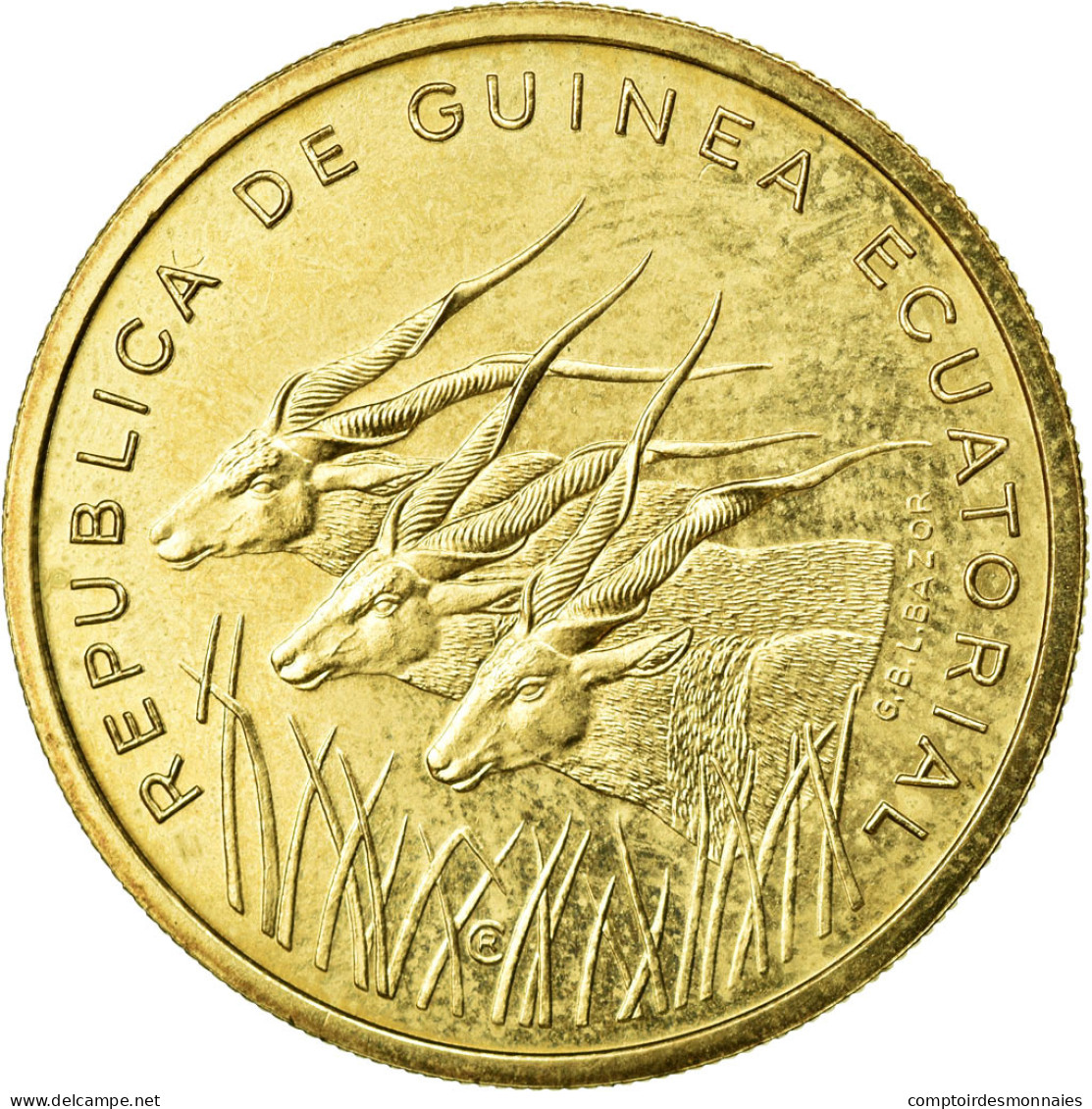 Monnaie, Equatorial Guinea, 25 Francos, 1985, FDC, Aluminum-Bronze, KM:E29 - Guinea Ecuatorial