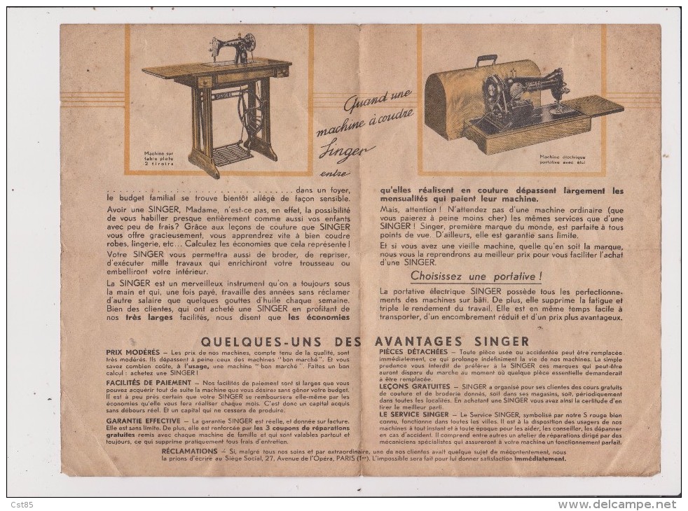 Publicité Ancienne Sur Papier - Machine A Coudre SINGER - Nous Dépensons Beaucoup Moins Depuis Que Tu As SINGER - Publicités