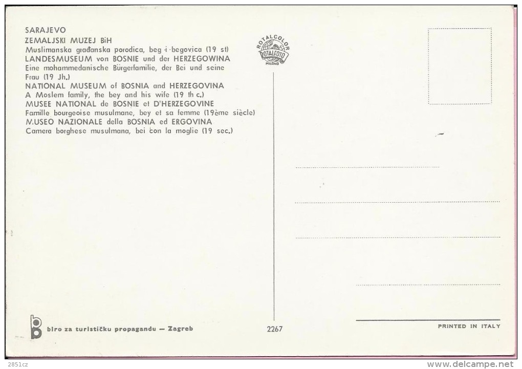 Sarajevo - A Moslem Family, The Bey And His Wife, Yugoslavia (2267) - Not Used ! - Europe