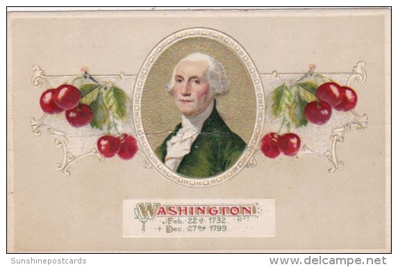 George Washington Portrait And Cherries 1913 - Presidenten