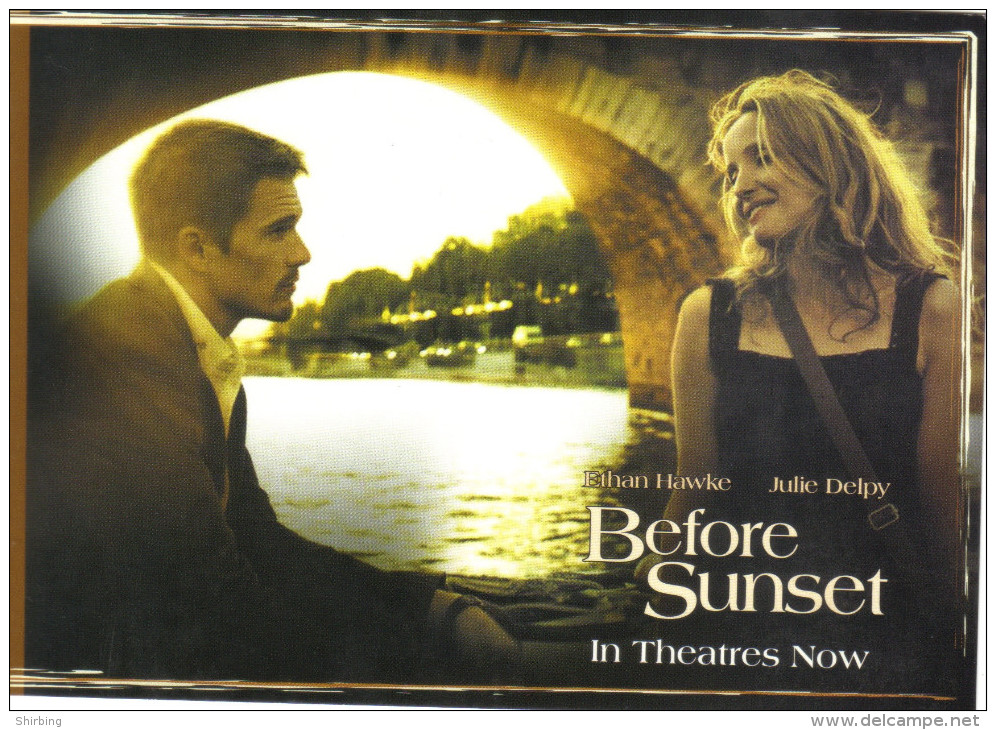 15H : Hollywood Movie Cinema Poster Postcard "Before Sunset" No1 - Posters On Cards