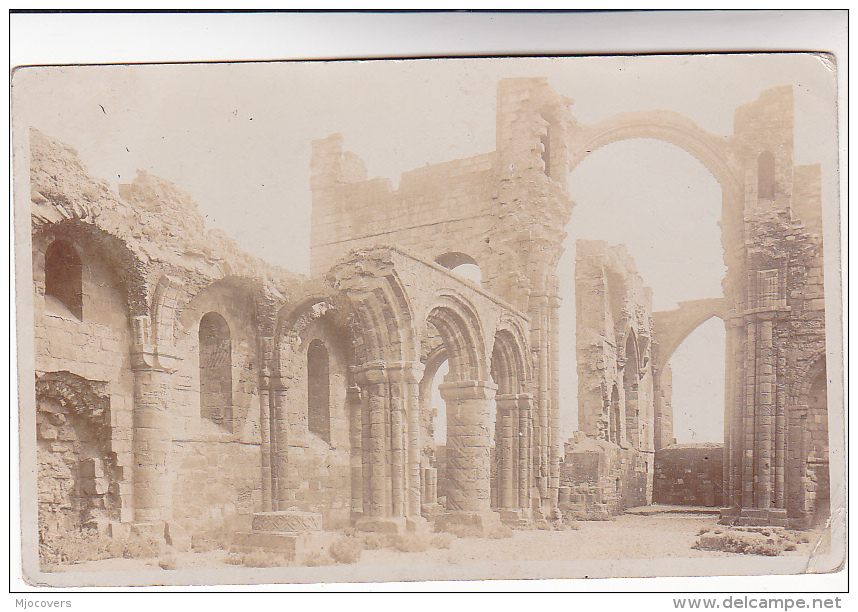 1908 HOLY ISLAND Cds GB Stamps COVER (postcard Photo Church ) Evii E7 Religion - Covers & Documents