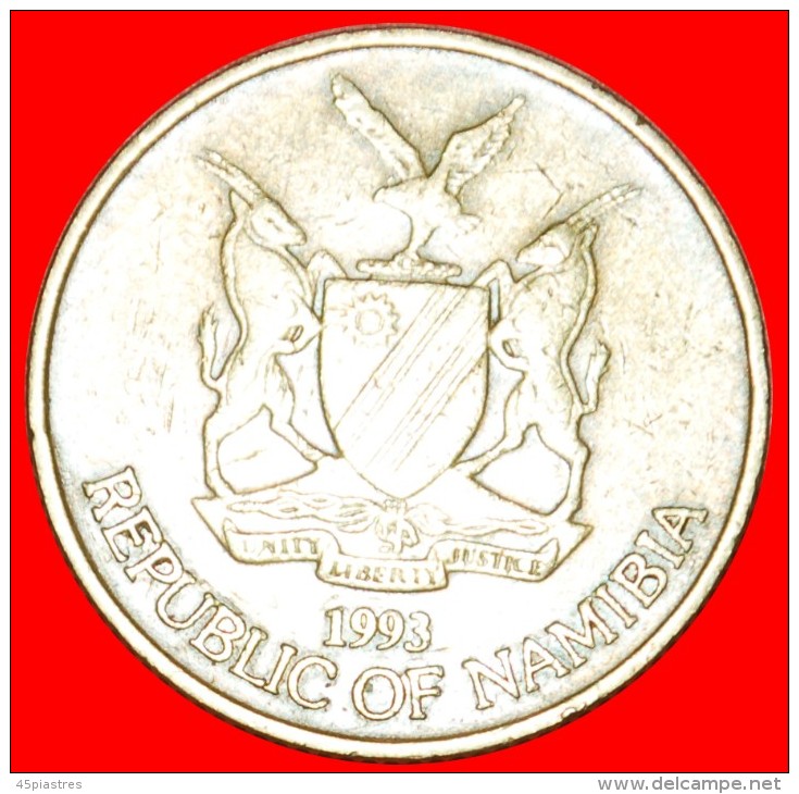 &#9733;SUN AND EAGLE: NAMIBIA &#9733; 1 DOLLAR 1993! LOW START&#9733;NO RESERVE! - Namibie