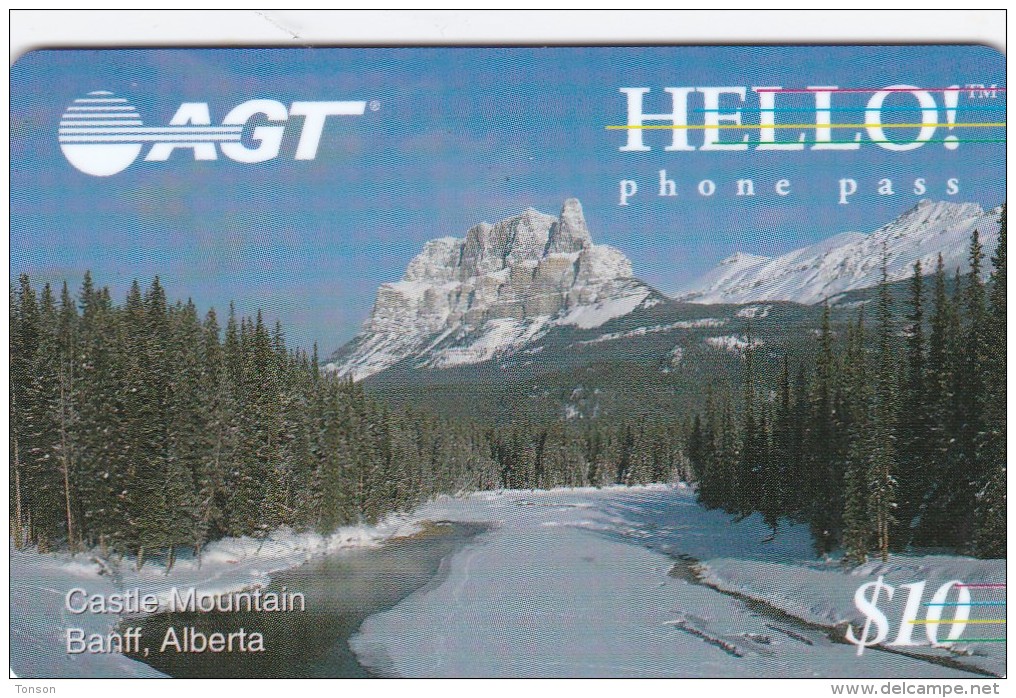 Canada, AGT, Hello! - Allô!, Castle Mountain Banff, 2 Scans. - Kanada