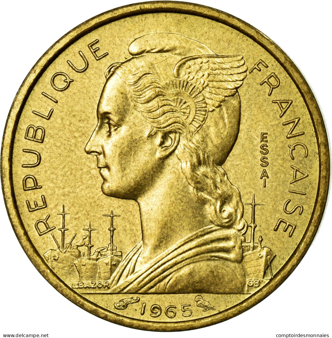 Monnaie, Côte Française Des Somalis, 10 Francs, 1965, Paris, FDC - Djibouti