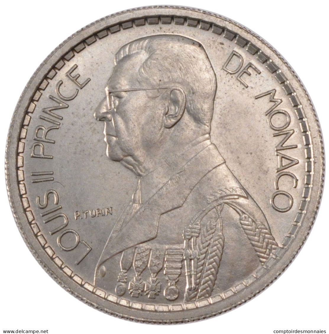 Monnaie, Monaco, 10 Francs, 1945, SUP+, Copper-nickel, Gadoury:136 - 1922-1949 Louis II.