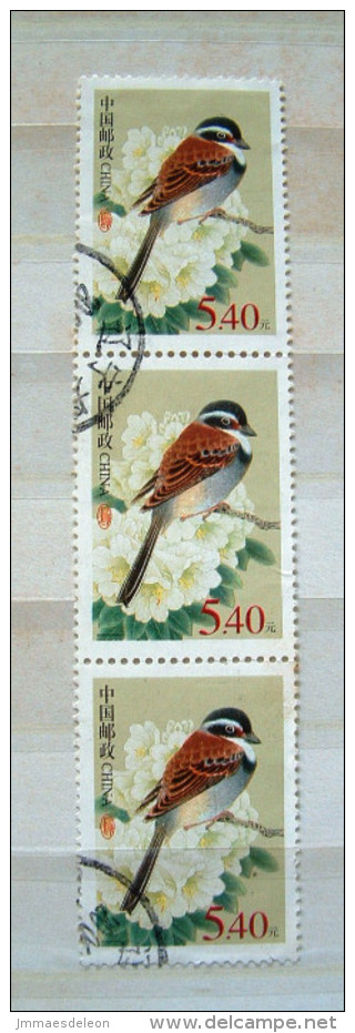 China 2002 Birds - Scott #3179 X 3 = 4.50 $ - Usados