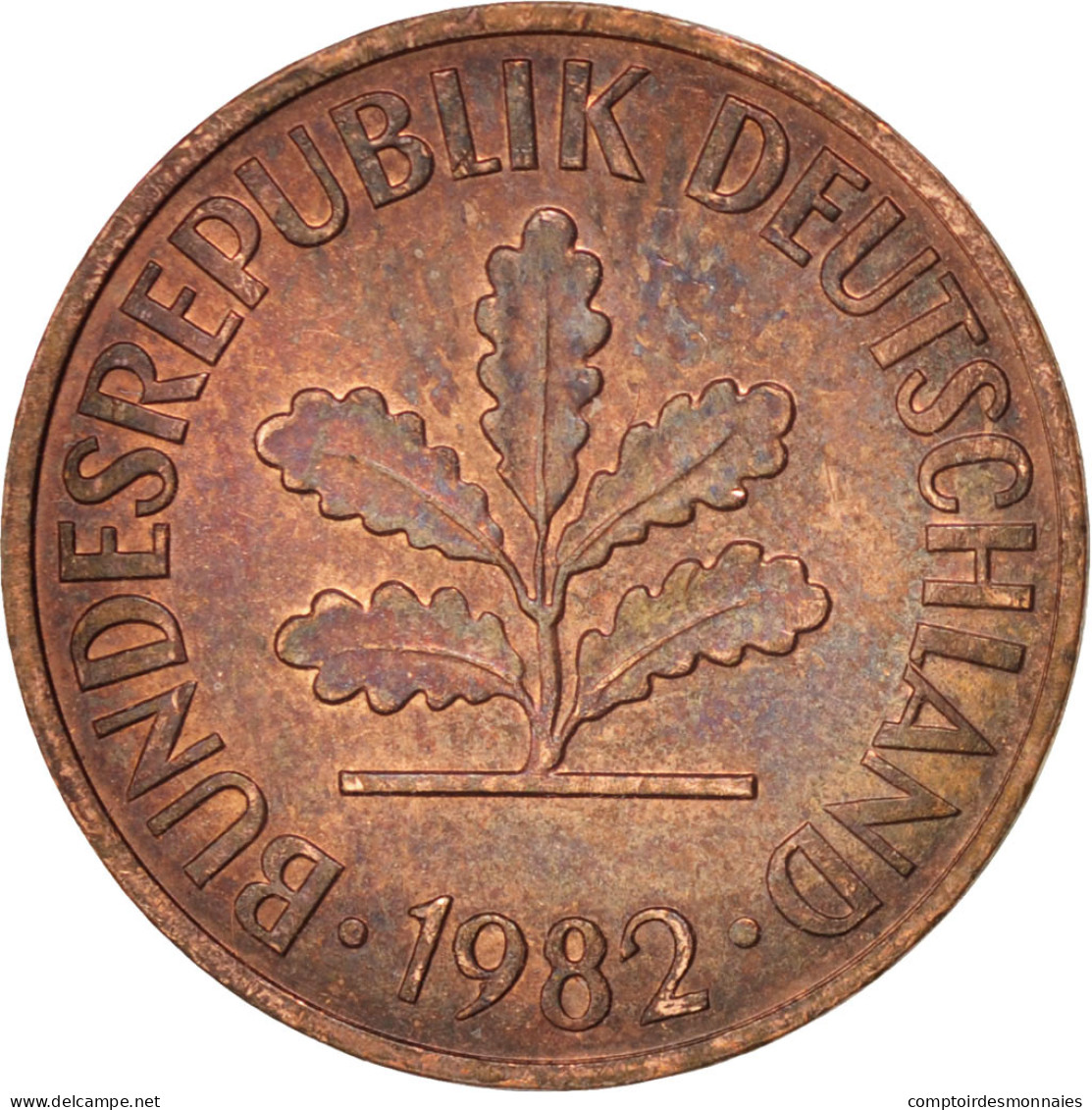 Monnaie, République Fédérale Allemande, 2 Pfennig, 1982, Munich, SPL, Copper - 2 Pfennig
