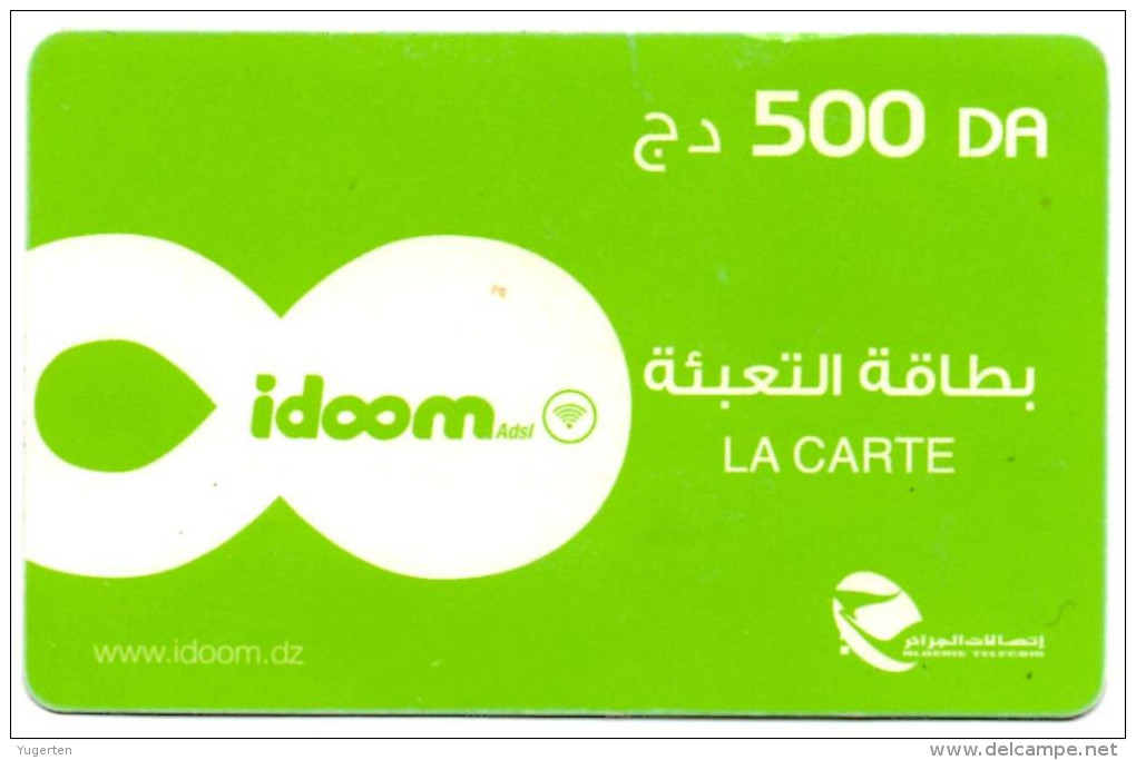 CARTE RECHARGE INTERNET RECHARGE CARD Karten Aufladen RECARGA TARJETA Utilisée / Used - Algerije