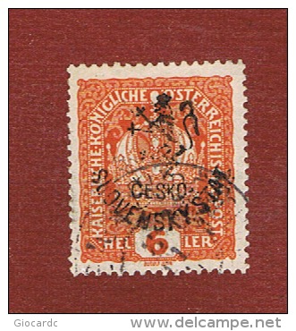 CECOSLOVACCHIA (CZECHOSLOVAKIA) -  1918 AUSTRIA STAMP OVERPRINTED CESKO SLOVENSKY STAT  - USED ° - Neufs