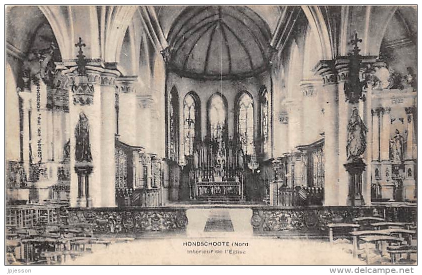 NORD  59  HONDSCHOOTE  INTERIEUR DE L'EGLISE - Hondshoote