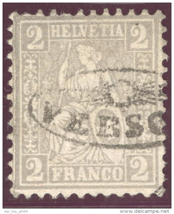 Heimat TI Verscio Ca. 1870 Strahlenstempel Auf 2Rp. Grau Sitzende Helvetia - Usados