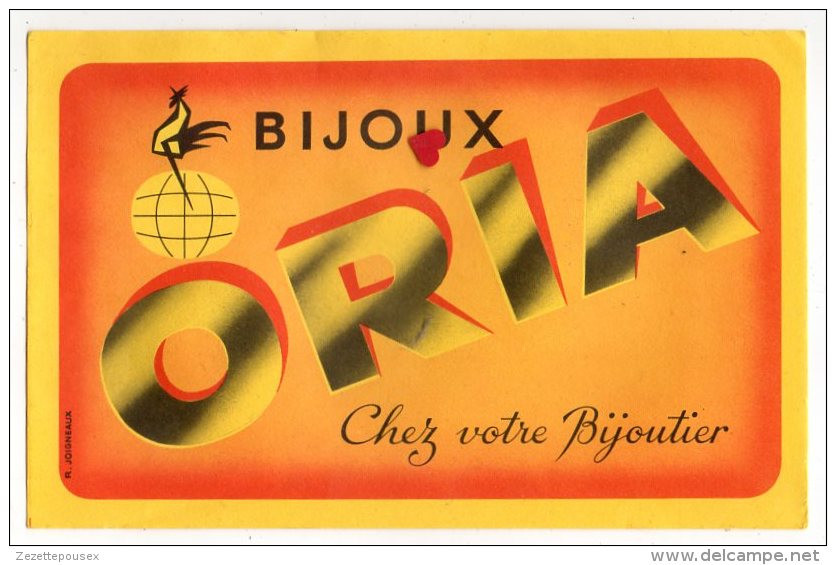 Xx124-ZE-BUVARD-BIJOUX ORIA Chez Votre Bijoutier - B