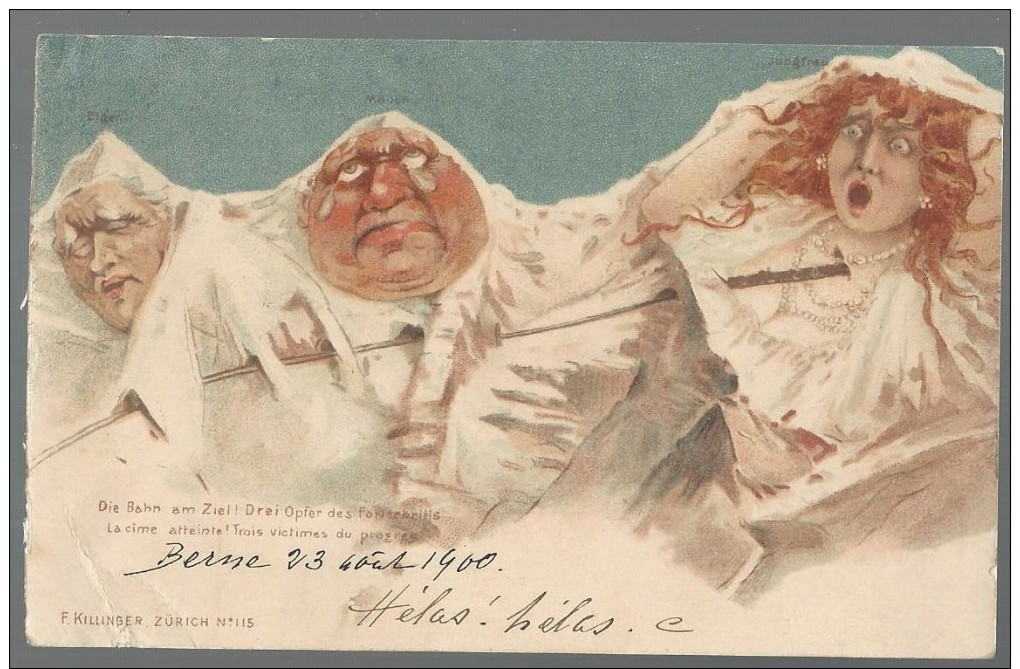 CPA - KILLINGER - SURREALISME - MONTAGNE AUX VISAGES - CIME ATTEINTE - N°115 - Otros & Sin Clasificación