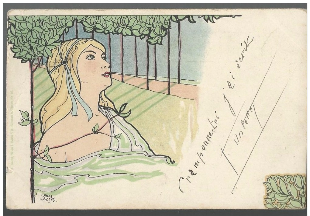 CPA - ILLUSTREE - CARL JOZSA - FEMME BLONDE - ART NOUVEAU - Otros & Sin Clasificación