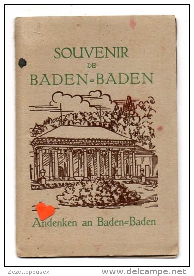 39596-ZE-ALLEMAGNE-Souvenir De BADEN-BADEN--Petit Carnet Avec Dépliant De 9 Vues - Fotografía