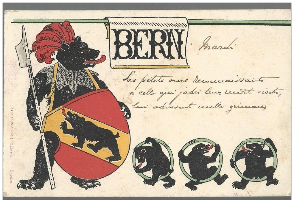 CPA - ILLUSTREE - BERN ET SES OURS - WIELAND - SUPERBE - Otros & Sin Clasificación