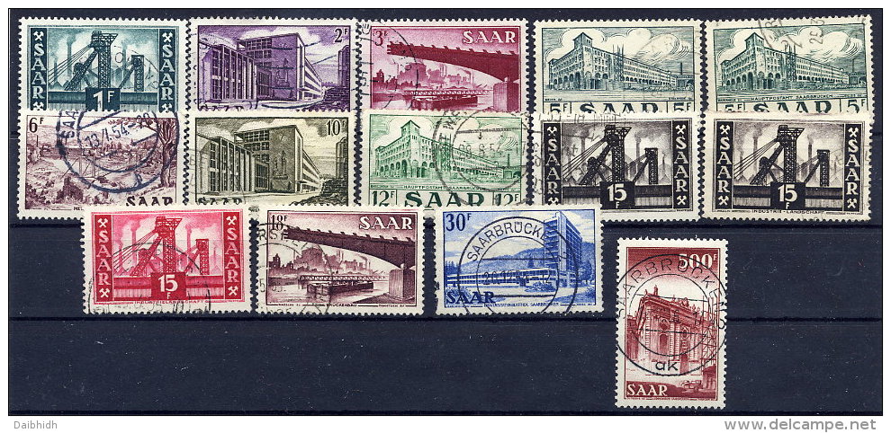 SAAR (French Occupation) 1952-55 Definitive Series, Used.  Michel 319-37 - Usados