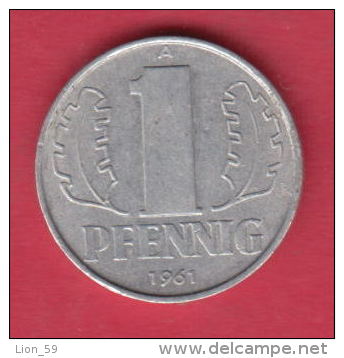 F4472 / - 1 Pfening 1961 (A) - DDR , Germany Deutschland Allemagne Germania - Coins Munzen Monnaies Monete - 1 Pfennig