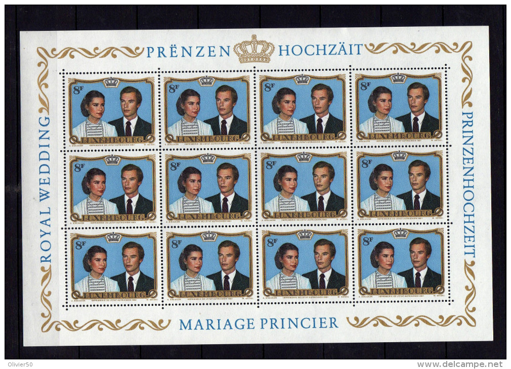 Luxembourg (1981)  -  Feuillet "Mariage Royal" Neufs** - Fogli Completi