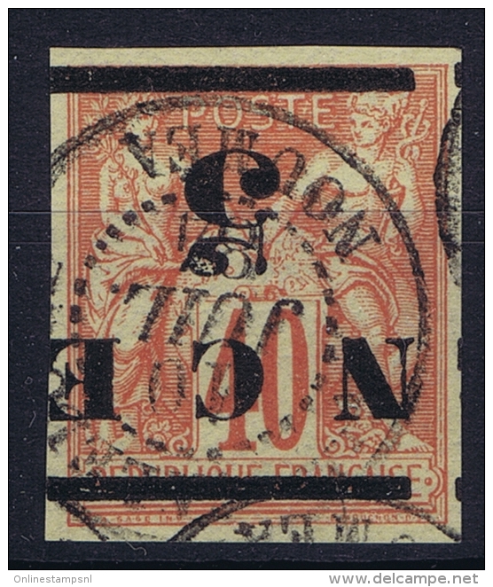 Nouvelle Calédonie  Yv Nr 6 A Gestempelt/used/obl Surcharge Renversée - Used Stamps