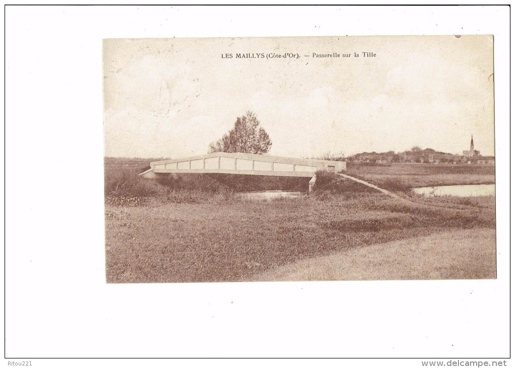 21 - Côte D´Or - LES MAILLYS - Passerelle Sur La Tille - 1933 - - Autres & Non Classés