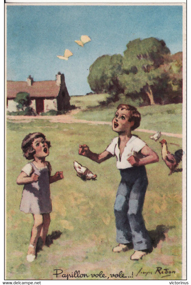 PAPILLON VOLE, VOLE -  N° 6 Serie 1939  -   Illustrateur REDON - Redon