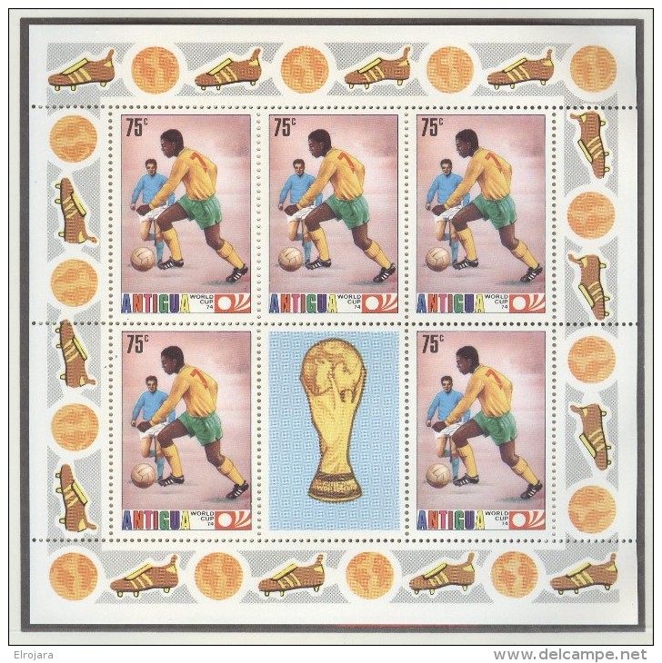 ANTIGUA Perforated Set In 4 Sheets Of 5 With Vignet Mint Without Hinge - 1974 – Germania Ovest