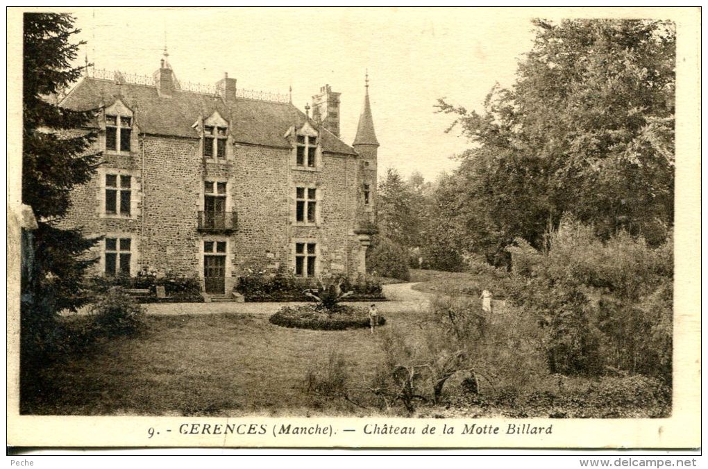 N°46853 -cpa Cérences -le Château De La Motte Billard- - Autres & Non Classés