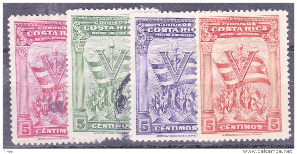 COSTA RICA   - 1942 - Michel N°. 296, 297, 298, 300 -  Gestempeld/oblit. - ° - Costa Rica