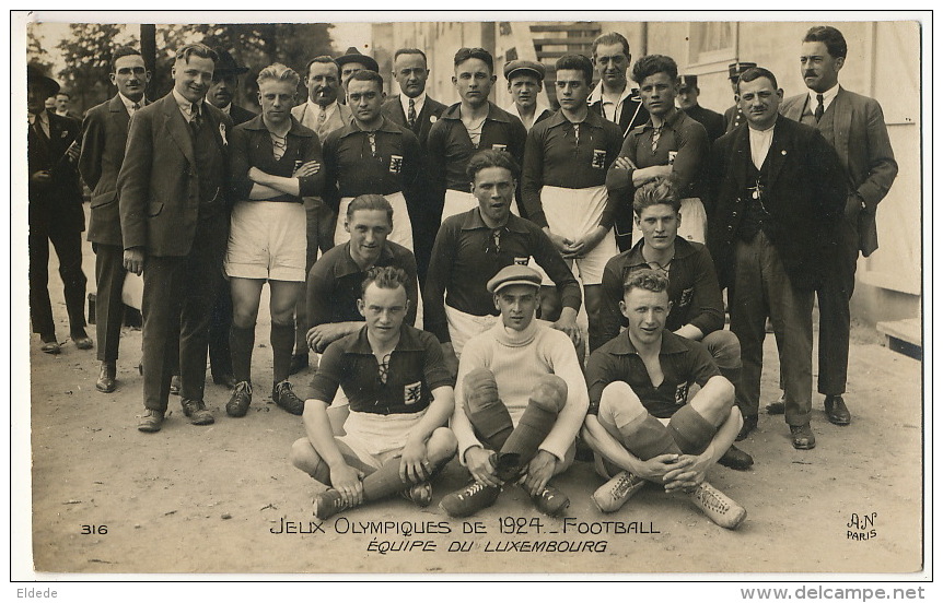 Jeux Olympiques Paris 1924 Football Equipe Du Luxembourg - Altri & Non Classificati