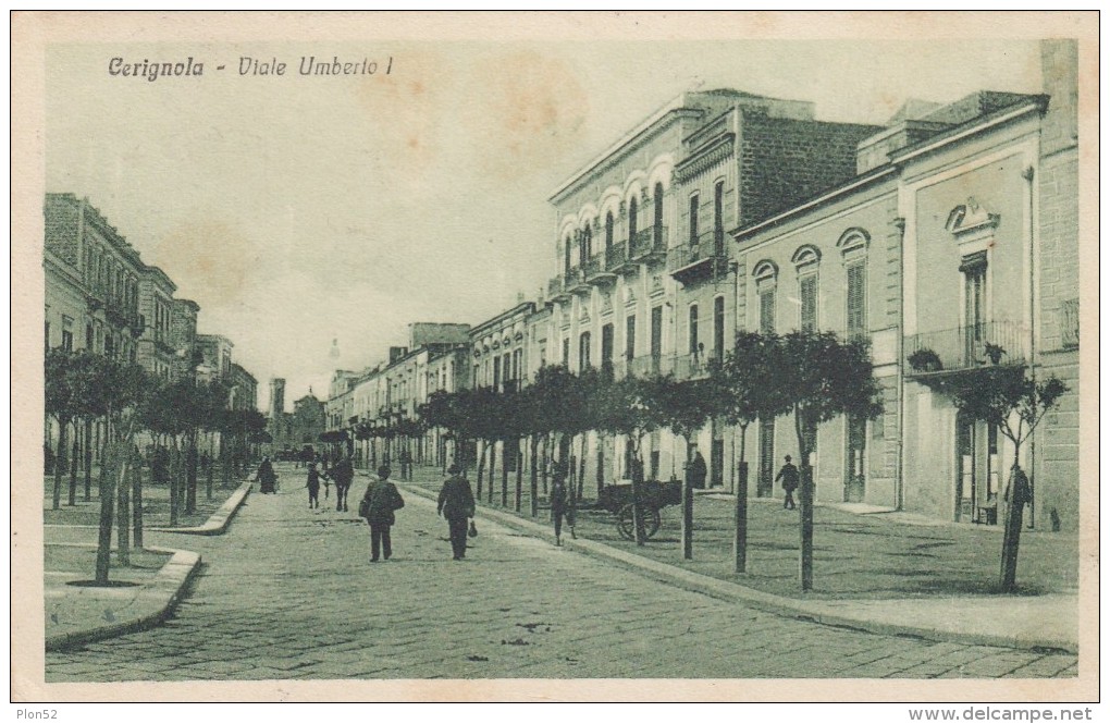 10275-CERIGNOLA(FOGGIA)-VIALE UMBERTO I°-1913-ANIMATA-FP - Cerignola