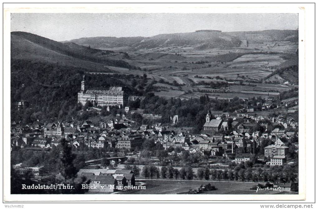 Fotokarte RUDOLSTADT Blick Vom Marienturm; 1943 Als FPK An Die Front - Rudolstadt