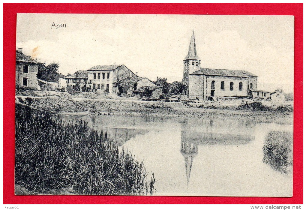 55. Azannes ( Azan). Eglise Saint-André. Feldpost Camouflé. Mars  1918 - Sonstige & Ohne Zuordnung