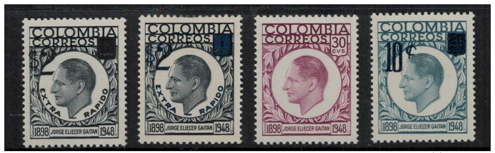 Colombia  1959 SC 698-699, C319-C320 MNH Gaitan Famous People - Colombia